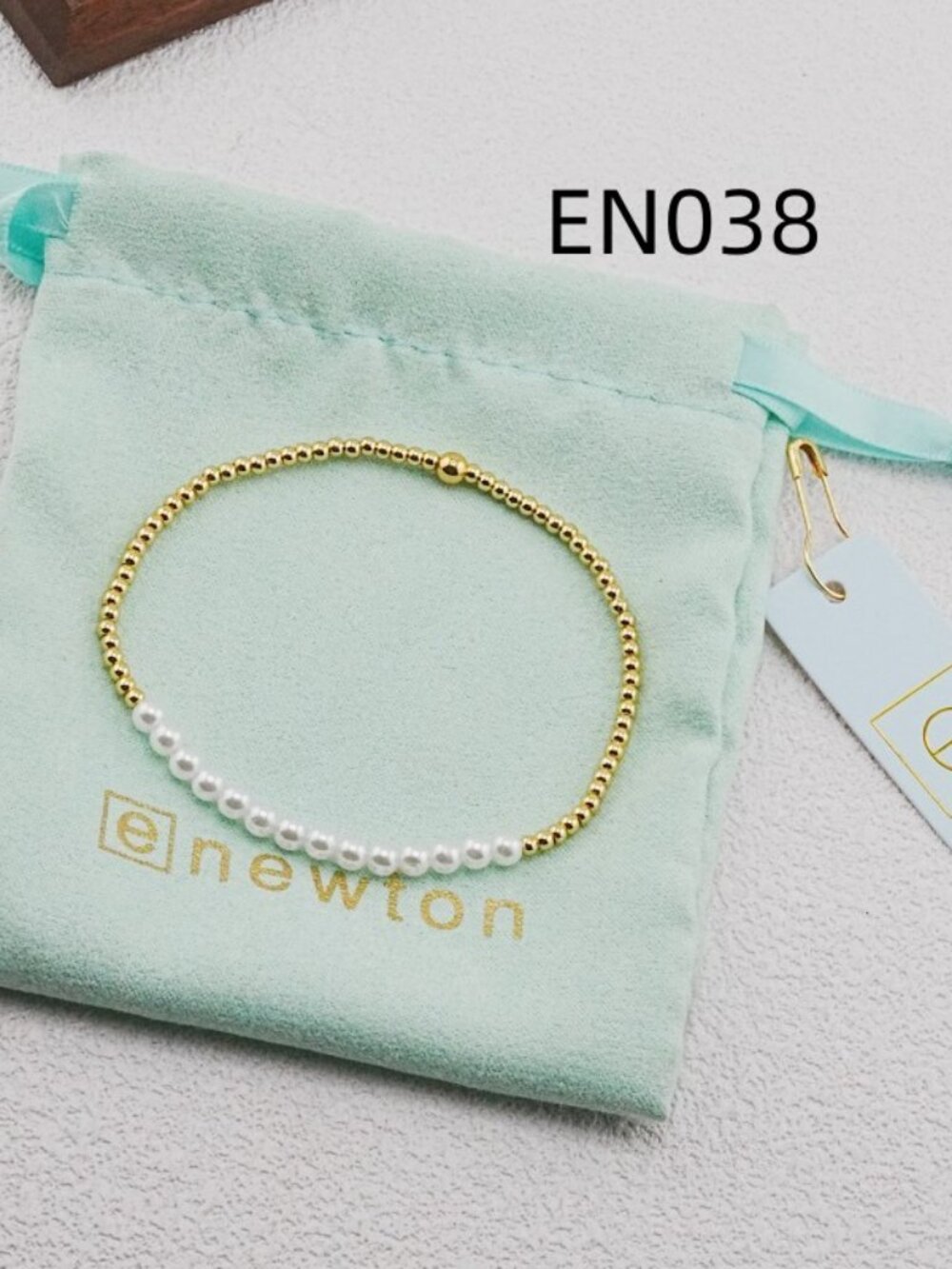 Enewton Gold Bead & Pearl Single Bracelet